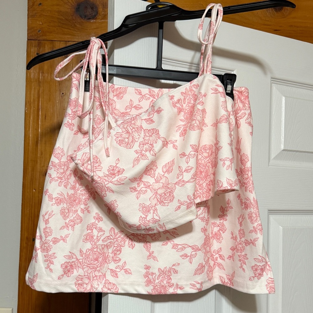 Floral Pink Women's Skirt Set